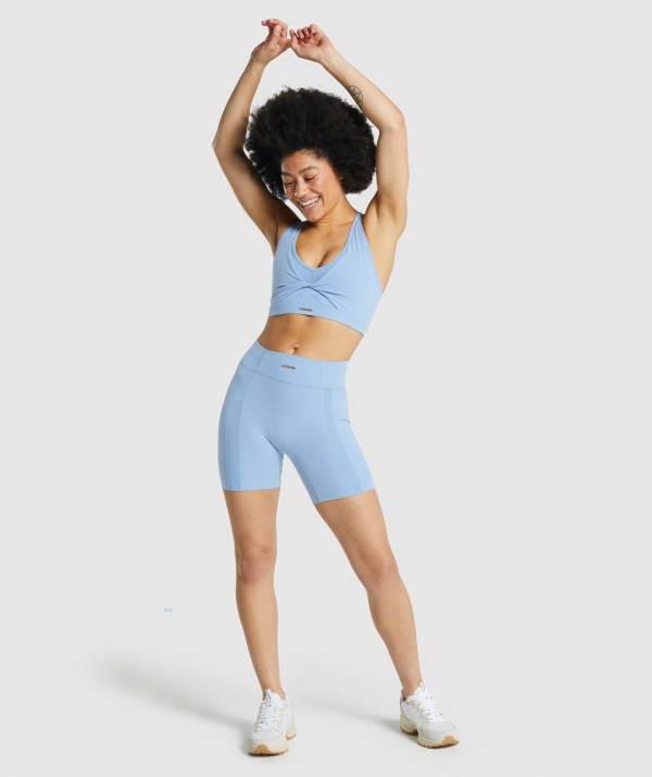 Damske Šortky Gymshark Whitney Mesh Modre | EB4265179